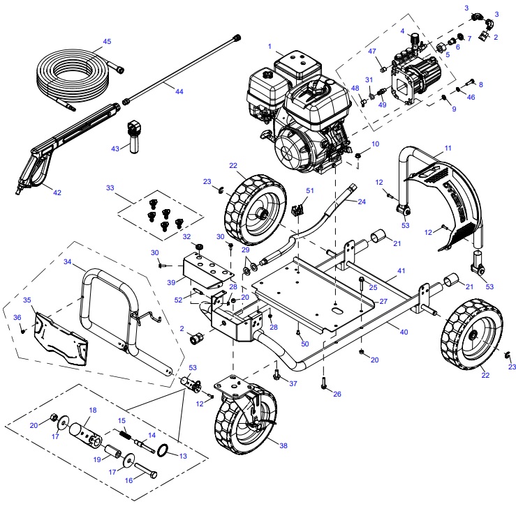 generac 0088720 Power Washer repair Parts